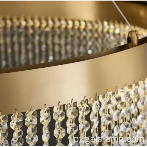 Luz de cristal de ouro luxuoso para casamentos elegantes